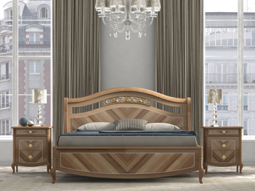 PRESTIGE 2 - Wooden double bed with high headboard by CASA +39 - view 2